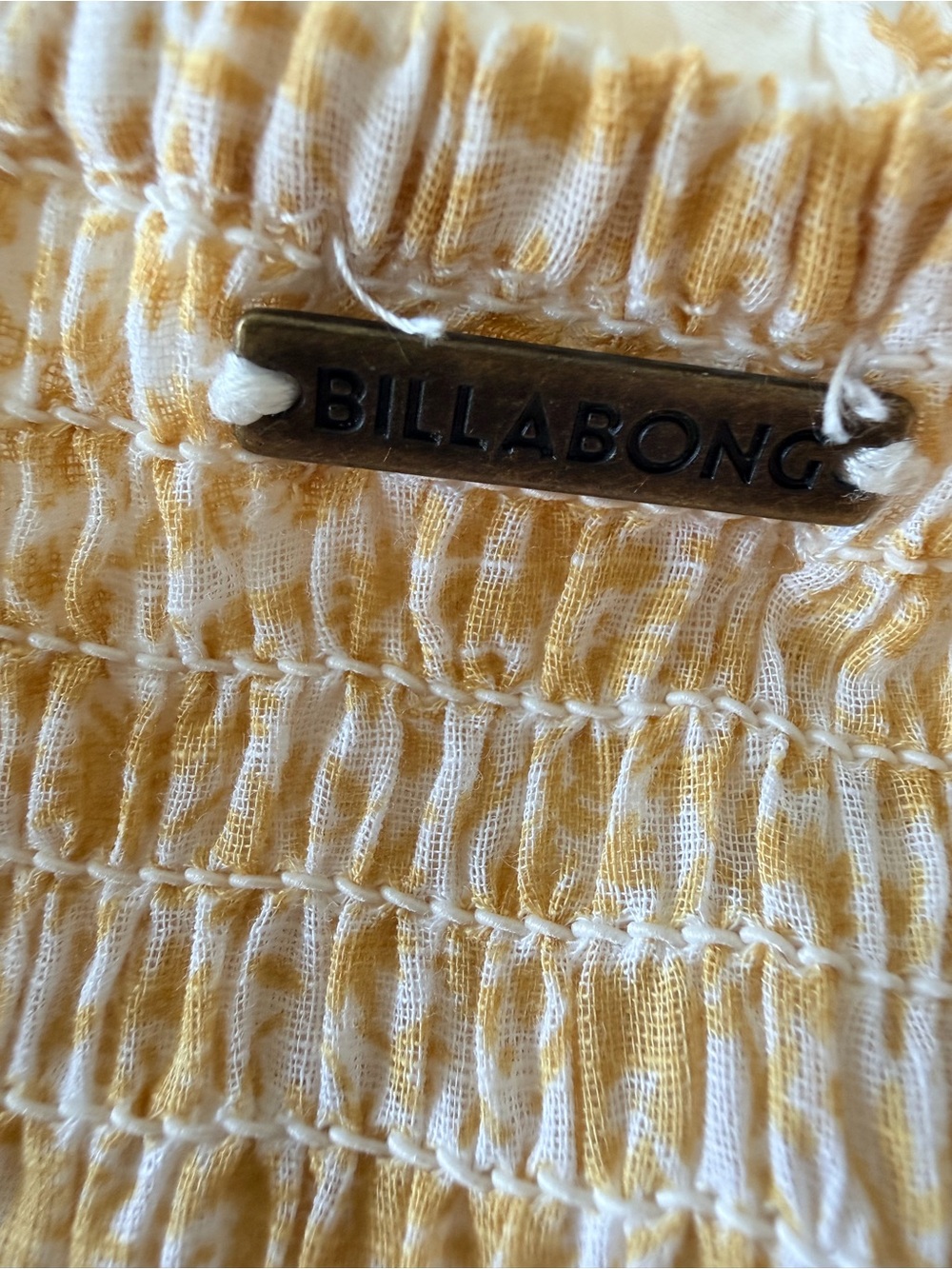 Billabong Floral Tiered Maxi Dress in Mustard Yellow - Picture 4 of 4